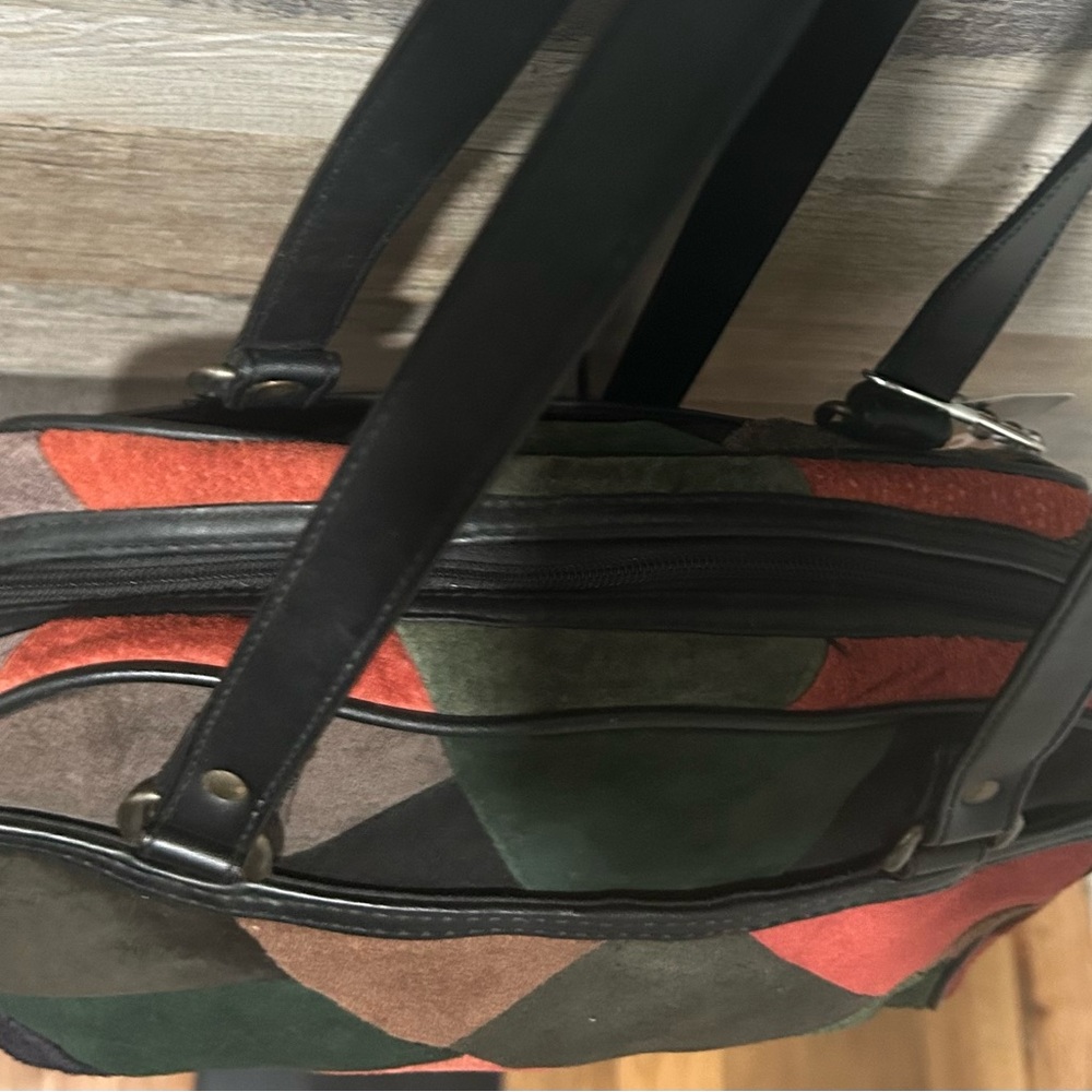 Patchwork Leather Tote Bag - Multicolor - image 5